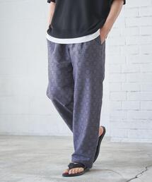 coen | ダマスク柄プリントパンツ(スラックス)