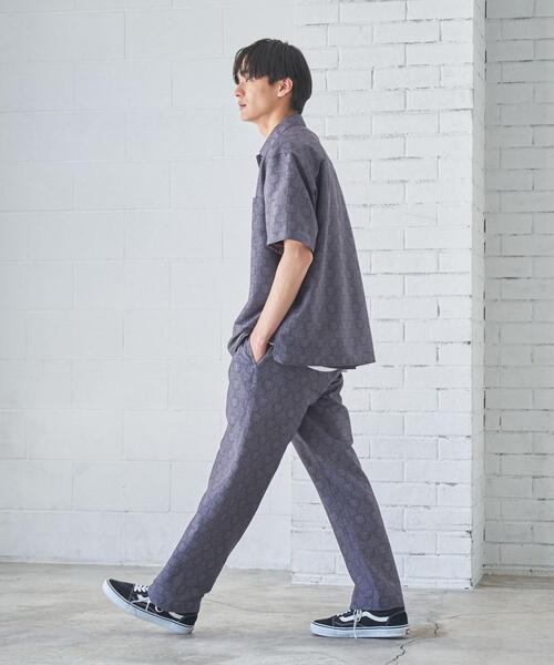 coen（コーエン）の「ダマスク柄プリントパンツ（スラックス・メンズ・ネイビー/ダークグレー・XL/M/L/S）」の22枚目の写真