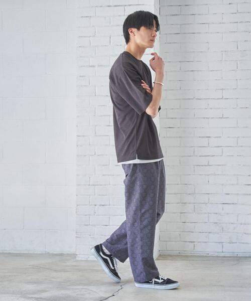 coen（コーエン）の「ダマスク柄プリントパンツ（スラックス・メンズ・ネイビー/ダークグレー・XL/M/L/S）」の21枚目の写真