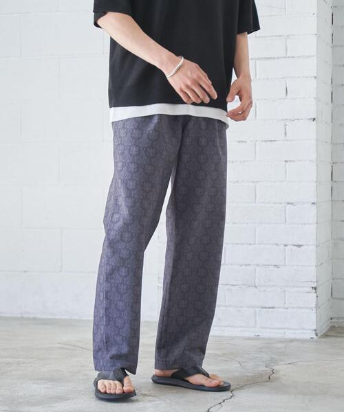 coen（コーエン）の「ダマスク柄プリントパンツ（スラックス・メンズ・ネイビー/ダークグレー・XL/M/L/S）」の18枚目の写真