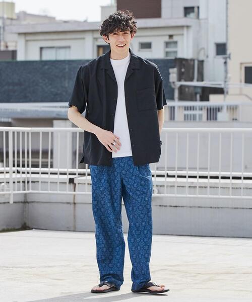 coen（コーエン）の「ダマスク柄プリントパンツ（スラックス・メンズ・ネイビー/ダークグレー・XL/M/L/S）」の14枚目の写真