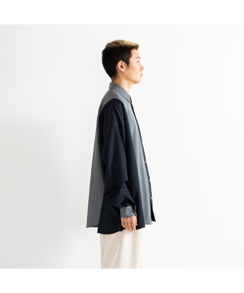 APPLEBUM（アップルバム）の「Switching Shirt（シャツ/ブラウス・メンズ・ベージュ/ネイビー・MEDIUM/LARGE/X-LARGE）」の21枚目の写真