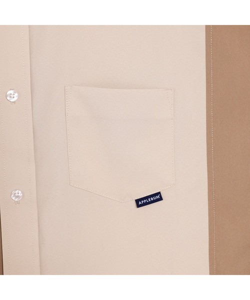 APPLEBUM（アップルバム）の「Switching Shirt（シャツ/ブラウス・メンズ・ベージュ/ネイビー・MEDIUM/LARGE/X-LARGE）」の3枚目の写真
