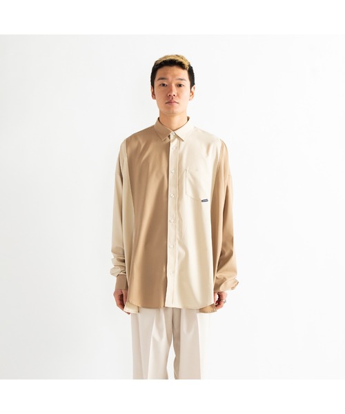 APPLEBUM（アップルバム）の「Switching Shirt（シャツ/ブラウス・メンズ・ベージュ/ネイビー・MEDIUM/LARGE/X-LARGE）」の10枚目の写真