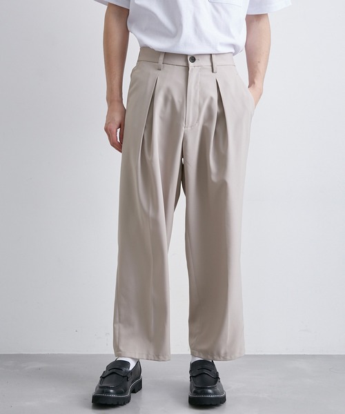  j.n.r.d（ジェー・エヌ・アール・ディー）の「【セットアップ対応】j.n.r.d/AIRYFLOATエアフロートワイドアンクルパンツ（スラックス・メンズ・ブラック/ベージュ/ライトグレー・L/S/M）」の3枚目の写真