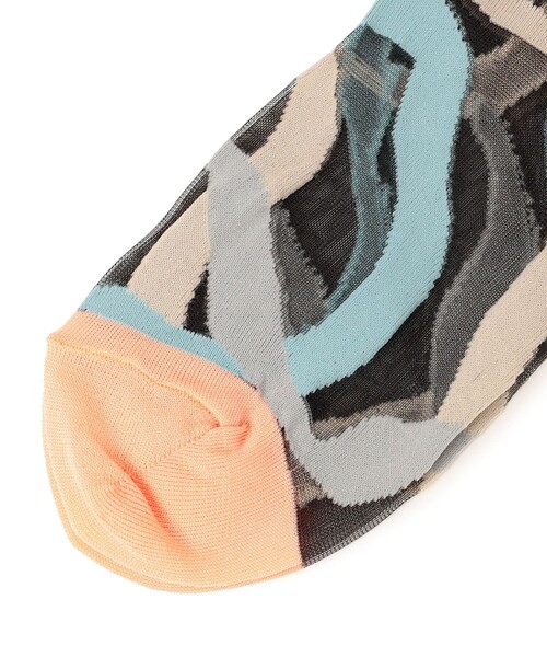 Tricote（トリコテ）の「TRICOTE:メトロ シアー ソックス（ソックス/靴下・レディース・ピンク/ネイビー・ONE SIZE）」の4枚目の写真