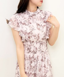 花柄フリルノースリ/ワンピース