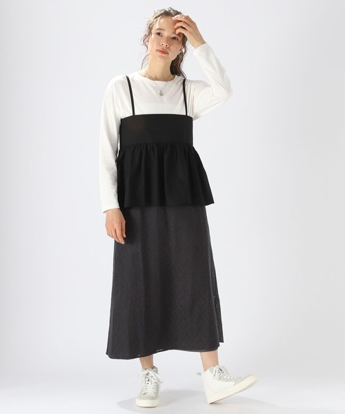 niko and...（ニコアンド）の「リップ&デニム風キャミ（キャミソール・レディース・ブルー/カーキ/チャコール・FREE）」の18枚目の写真