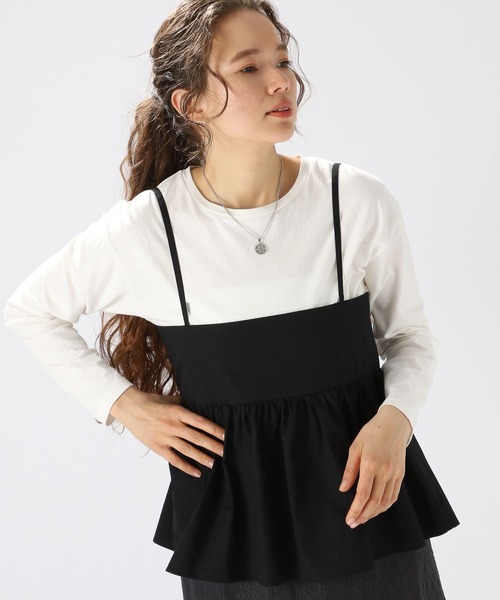 niko and...（ニコアンド）の「リップ&デニム風キャミ（キャミソール・レディース・ブルー/カーキ/チャコール・FREE）」の19枚目の写真