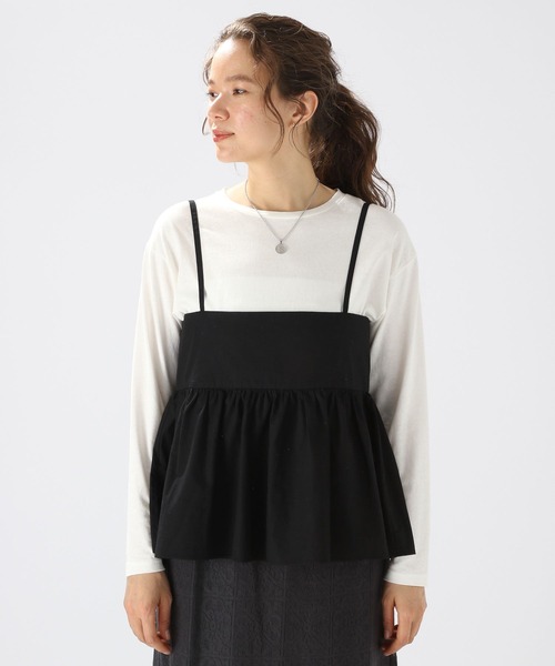 niko and...（ニコアンド）の「リップ&デニム風キャミ（キャミソール・レディース・ブルー/カーキ/チャコール・FREE）」の5枚目の写真