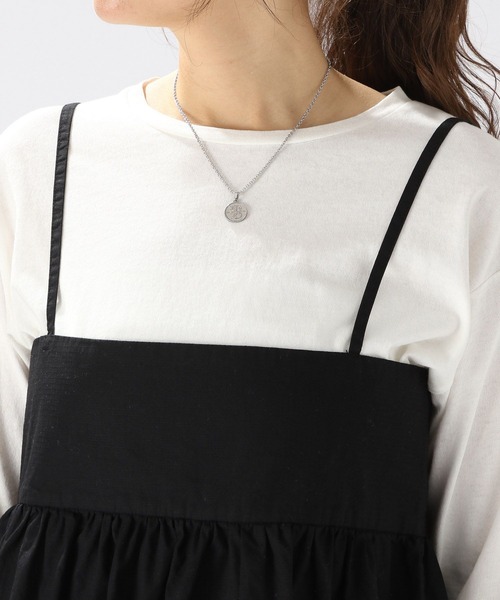 niko and...（ニコアンド）の「リップ&デニム風キャミ（キャミソール・レディース・ブルー/カーキ/チャコール・FREE）」の8枚目の写真