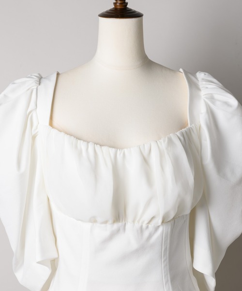 J1U by LA BELLE ETUDE（ジユウバイラベルエチュード）の「デザインスリーブバッグリボンコルセットブラウス（シャツ/ブラウス・レディース・ホワイト/ブラック・FREE）」の20枚目の写真