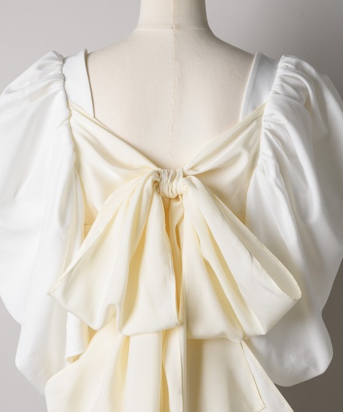 J1U by LA BELLE ETUDE（ジユウバイラベルエチュード）の「デザインスリーブバッグリボンコルセットブラウス（シャツ/ブラウス・レディース・ホワイト/ブラック・FREE）」の17枚目の写真