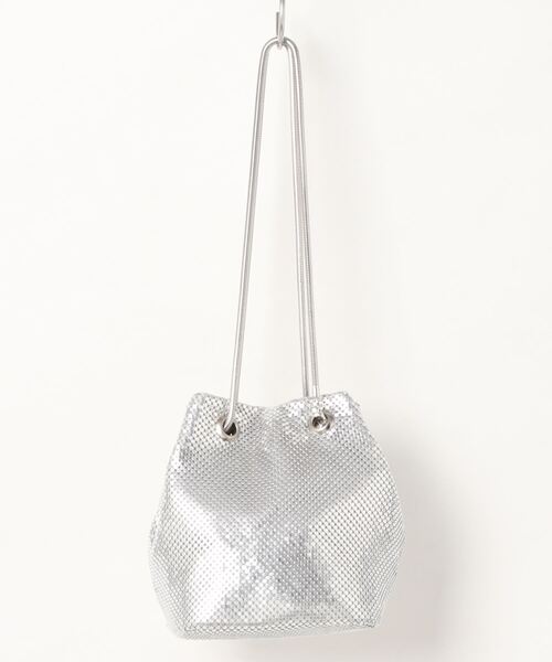 FREE'S MART（フリーズマート）の「メタル巾着バッグ（ハンドバッグ・レディース・ブラック/シルバー・ﾌﾘ-）」の17枚目の写真