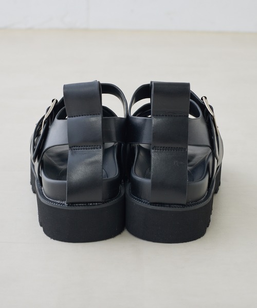 PUAL CE CIN（ピュアルセシン）の「ボリュームソールグルカサンダル（サンダル・レディース・ブラック・MEDIUM/LARGE）」の7枚目の写真