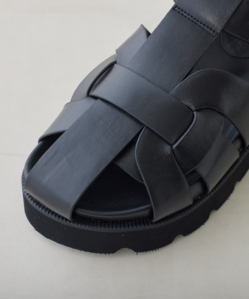 PUAL CE CIN（ピュアルセシン）の「ボリュームソールグルカサンダル（サンダル・レディース・ブラック・MEDIUM/LARGE）」の6枚目の写真