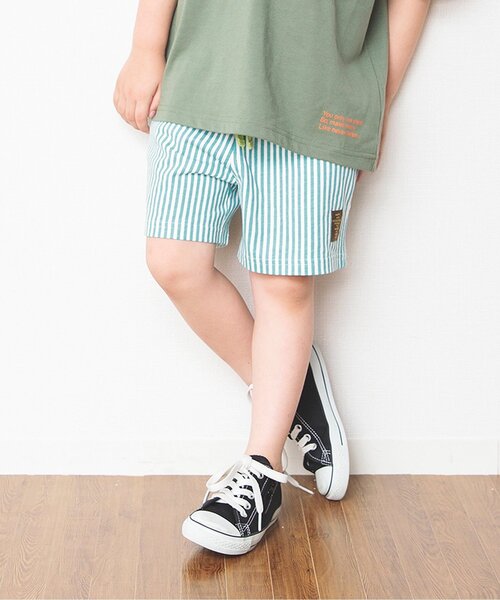 BREEZE(ブリーズ)の「【12色展開】カラバリイージーパンツ_4分丈(その他パンツ・キッズ・イエロー/キナリ/ブルー/ブラック/ベージュ/ストライプ/ローズ/グリーン/グレー/オフホワイト/ライム/オレンジ・90/100/130/80/140/110/120)」の12枚目の写真