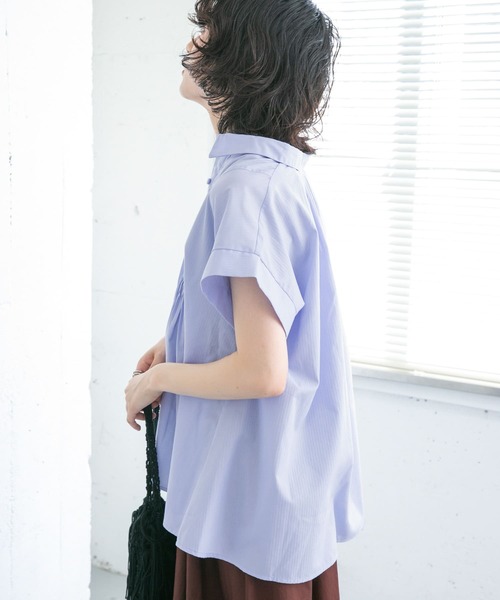 KBF（ケイビーエフ）の「タックフレアスリーブレスブラウス（シャツ/ブラウス・レディース・ブラック/オフホワイト/ブルー系その他・ONE）」の13枚目の写真