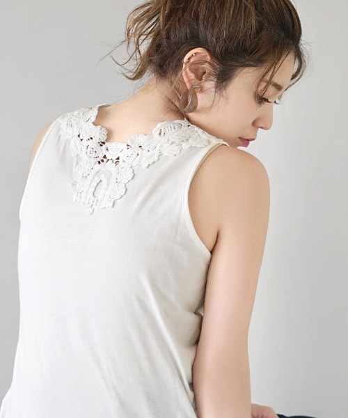 セール】バックレース タンクトップ（タンクトップ）｜zootie