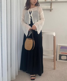 one after another NICE CLAUP | 透かしあみトップス+カットワンピースセット(ワンピース)