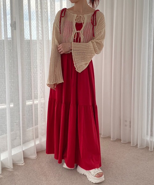 one after another NICE CLAUP 2枚セットワンピース one after another NICE CLAUP｜ニットセットキャミワンピ