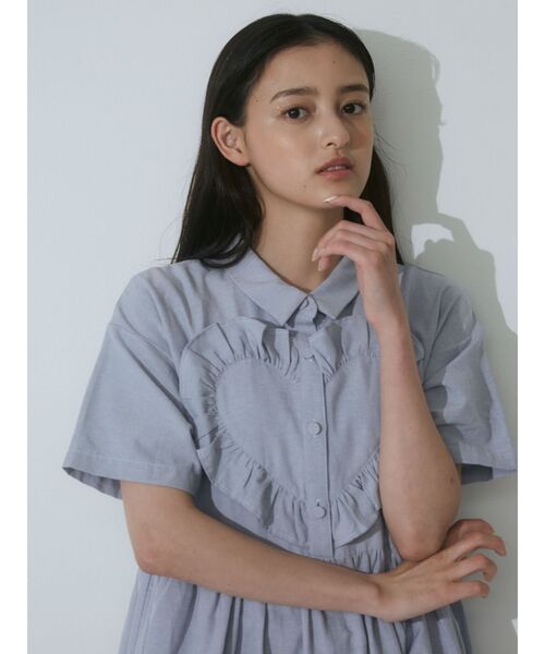 merry jenny(メリージェニー)の「ハートフリルミニワンピース(ワンピース・レディース・オフホワイト/ブルー/ブラック・FREE)」の12枚目の写真