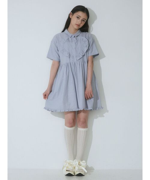 merry jenny(メリージェニー)の「ハートフリルミニワンピース(ワンピース・レディース・オフホワイト/ブルー/ブラック・FREE)」の14枚目の写真