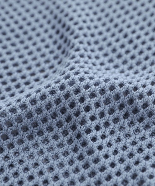 n'OrLABEL（ノアールレーベル）の「【廃盤】『配色×メッシュ編みニット』（ニット/セーター・レディース・ブラック/グレイッシュブルー・FREE）」の9枚目の写真