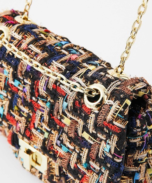 PAPILLONNER(パピヨネ)の「ツイードミニショルダー(ショルダーバッグ・レディース・ブラック/ピンク/グリーン・FREE)」の15枚目の写真