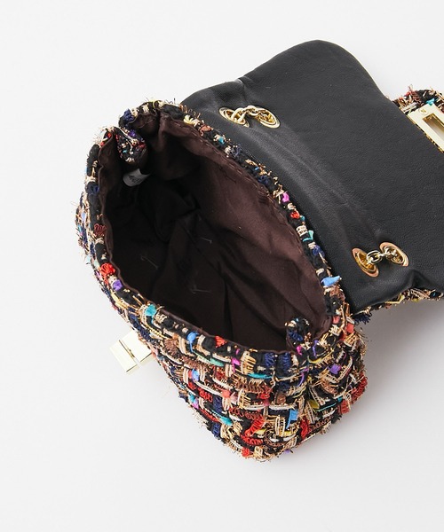 PAPILLONNER(パピヨネ)の「ツイードミニショルダー(ショルダーバッグ・レディース・ブラック/ピンク/グリーン・FREE)」の21枚目の写真