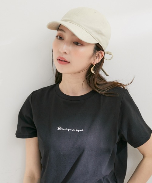 【汗染み防止・洗える】フロントロゴ刺繍チビTシャツ