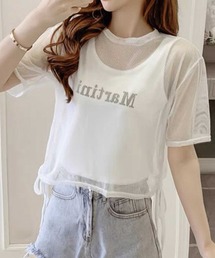 SPIGA | ﾛｺﾞﾀﾝｸﾄｯﾌﾟ+ﾒｯｼｭﾄｯﾌﾟｽｾｯﾄ(タンクトップ)