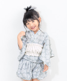 SOUBIEN(ソウビエン)のセパレート浴衣セット ベビー キッズ 上下セット(上着+カボチャパンツ+帯)3点セット(浴衣)