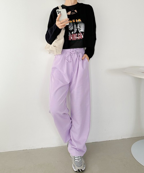 CLEA（クレア）の「フロントリボンスムースニットトップス（ニット/セーター・レディース・ブラック/ベージュ/アイボリー・FREE）」の22枚目の写真