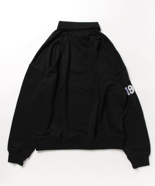 FILA（フィラ）の「FILA フィラ WEB限定 別注 ワンポイント デザイン ロゴ アップリケ 刺繍 オーバーサイズ 長袖 ハーフジップ スウェット トレーナー 裏毛（スウェット・メンズ・ピーコックグリーン系/ブラック/アッシュグレー・L/M/LL）」の22枚目の写真