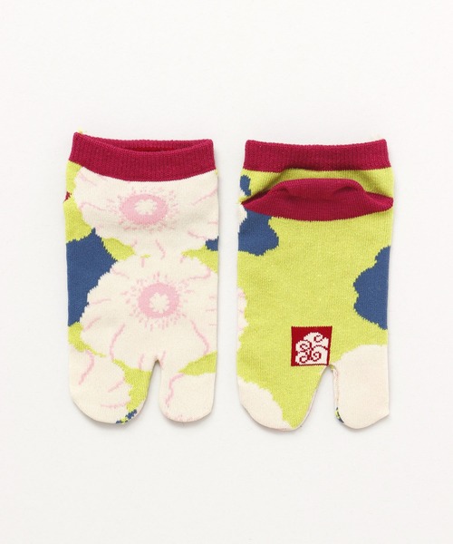 カヤ(カヤ)の「【カヤ】わらべ足袋型くつ下18~21cm ポピー(ソックス/靴下・キッズ・ピンク/グリーン・FREE)」の4枚目の写真