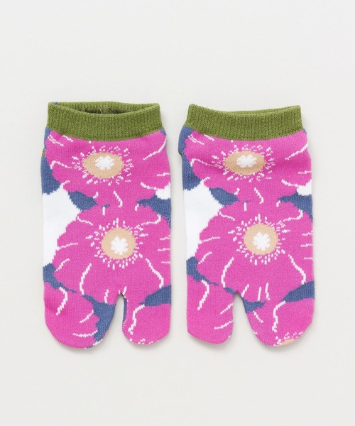 カヤ(カヤ)の「【カヤ】わらべ足袋型くつ下18~21cm ポピー(ソックス/靴下・キッズ・ピンク/グリーン・FREE)」の5枚目の写真