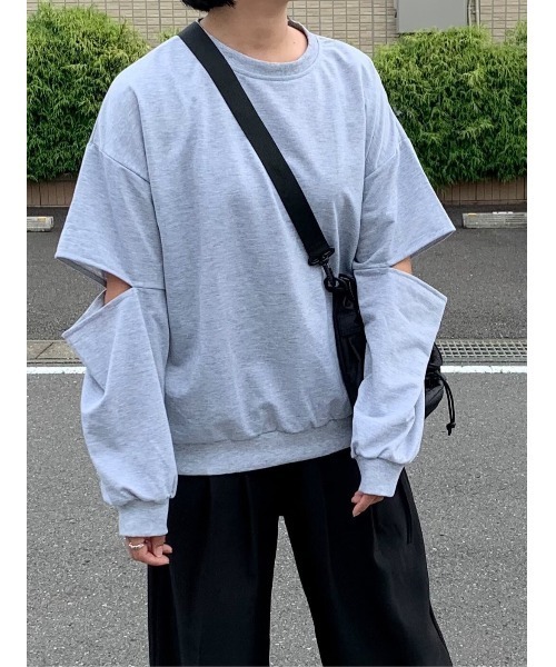 HBA ストライプカットアウトスウェット H.TOKYO（エイチトウキョウ）の「カットアウトスウェット（スウェット