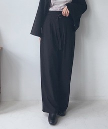 ☆ベルト付ハイウエストワイドパンツ　セットアップ可能