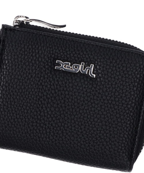 X-girl（エックスガール）の「FAUX LEATHER ZIP MINI WALLET（財布・レディース・シルバー/ブラック・ONE SIZE）」の4枚目の写真