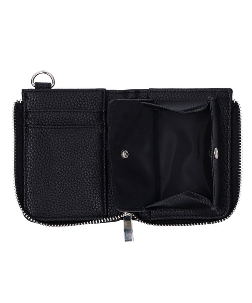 X-girl（エックスガール）の「FAUX LEATHER ZIP MINI WALLET（財布・レディース・シルバー/ブラック・ONE SIZE）」の7枚目の写真