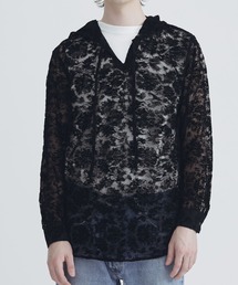 【Taiga Igari/タイガイガリ】Velvet Lace Hoodie