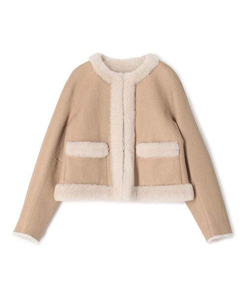 ナッパランムートン ノーカラージャケット(ムートンコート)|TOMORROWLAND collection(トゥモローランドコレクション)