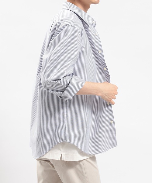 GLOBAL WORK Smile Seed Store(グローバルワーク スマイルシードストア)の「ポリエステルオックスレギュラーシャツ/175894(シャツ/ブラウス・メンズ・ブルー系その他5/ネイビー/サックスブルー/ブルー系その他/オフホワイト・LARGE/MEDIUM/SMALL/X-LARGE)」の10枚目の写真