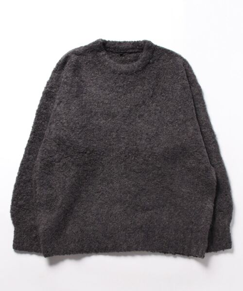 coca（coca）（コカ）の「メンズブークレシャギートップス（ニット/セーター・メンズ・キャメル/ベージュ/チャコール/グレイッシュベージュ・M/L/XL）」の2枚目の写真