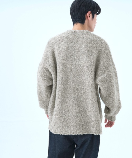 coca（coca）（コカ）の「メンズブークレシャギートップス（ニット/セーター・メンズ・キャメル/ベージュ/チャコール/グレイッシュベージュ・M/L/XL）」の9枚目の写真