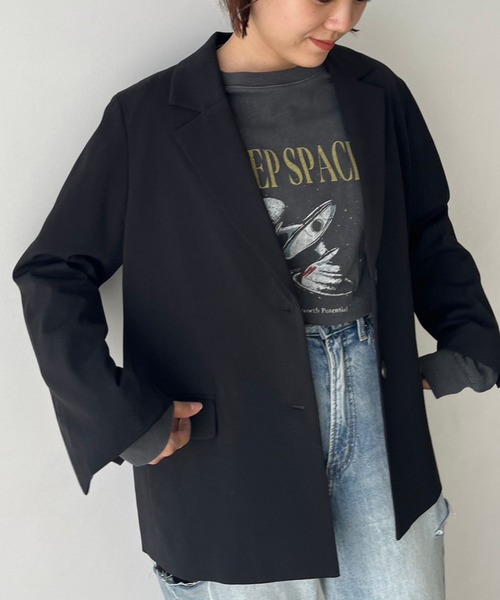 LOWRYS FARM（ローリーズファーム）の「オリジナルバンドＴＬＳ　980475（Tシャツ/カットソー・レディース・アイボリー/グレー系その他/グレー/チャコールグレー・FREE）」の11枚目の写真