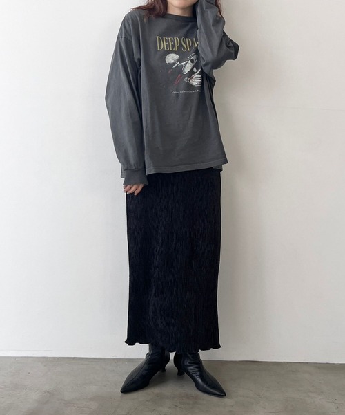 LOWRYS FARM（ローリーズファーム）の「オリジナルバンドＴＬＳ　980475（Tシャツ/カットソー・レディース・アイボリー/グレー系その他/グレー/チャコールグレー・FREE）」の16枚目の写真