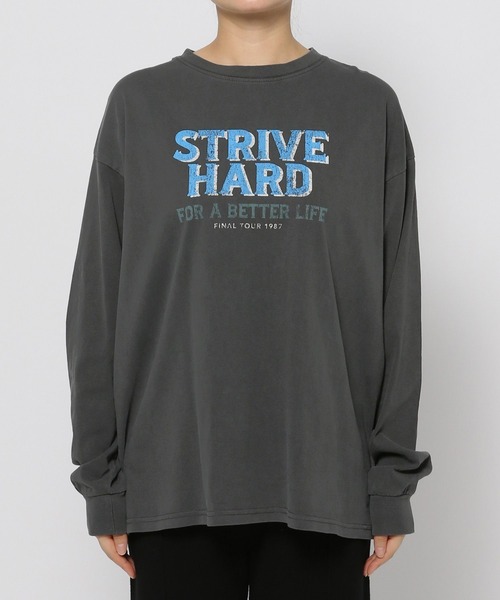 LOWRYS FARM（ローリーズファーム）の「オリジナルバンドＴＬＳ　980475（Tシャツ/カットソー・レディース・アイボリー/グレー系その他/グレー/チャコールグレー・FREE）」の18枚目の写真