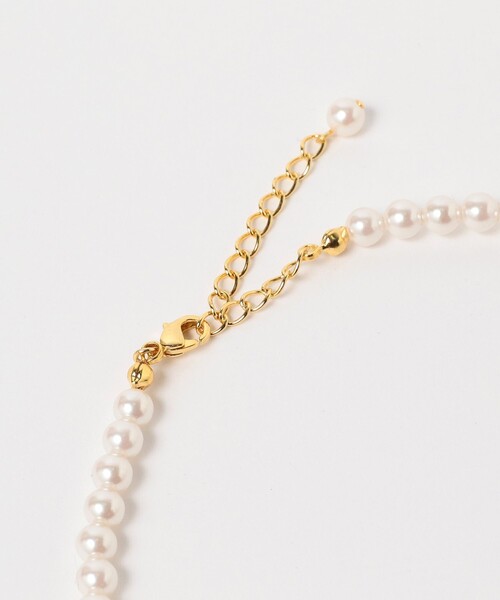 Ray BEAMS（レイビームス）の「Ray BEAMS / ローズ パール ネックレス（ネックレス・レディース・ブラック・ONE SIZE）」の3枚目の写真